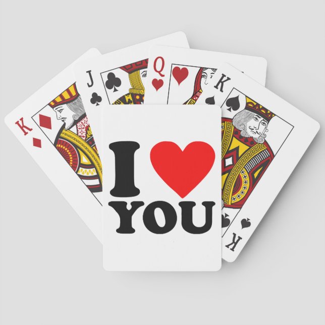 I Love You Playing Cards (Back)