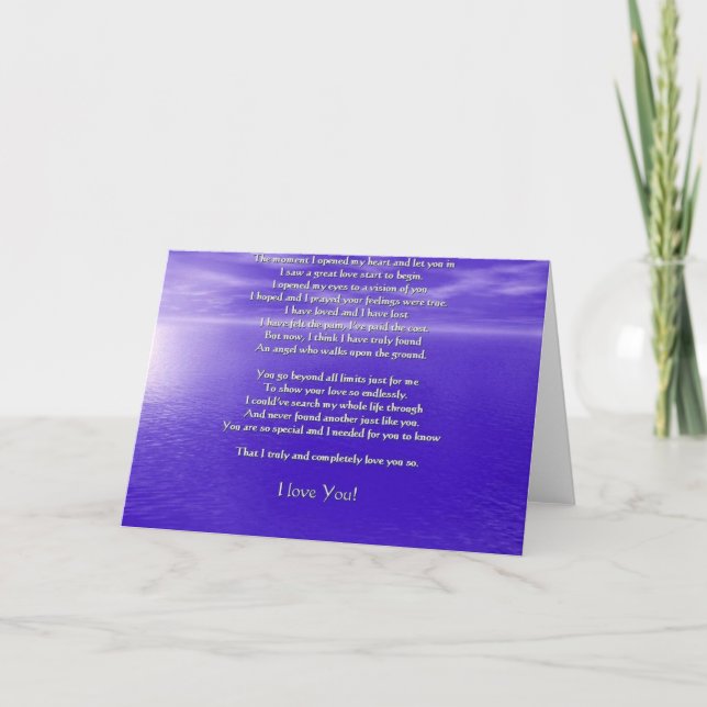 I love you poem card (Front)