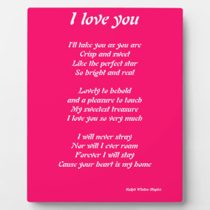 I love you poem plaque