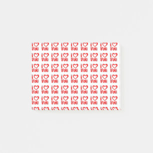 I Love You Post it Note