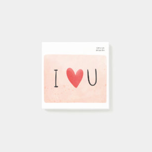 ASL I LOVE YOU Heart Post-it Notes