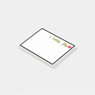 I Love You Post-it Notes