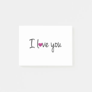 I love you post-it notes