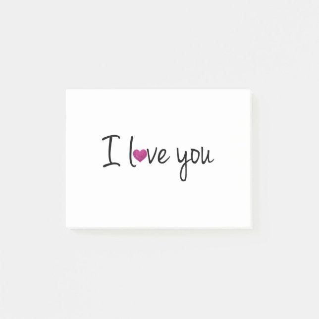 I love you post-it notes (Front)