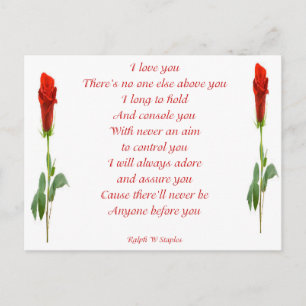 I love you postcard