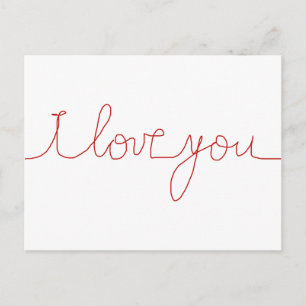 I love you postcard