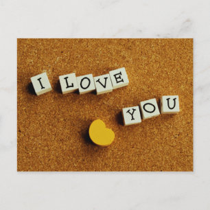 "I love You" postcard