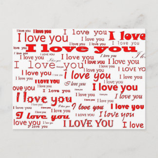 I love you postcard