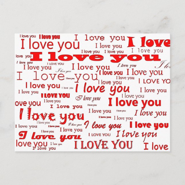 I love you postcard (Front)