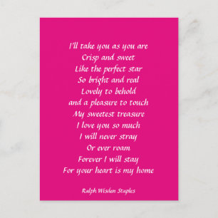 I love you postcard