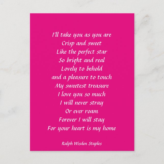 I love you postcard (Front)