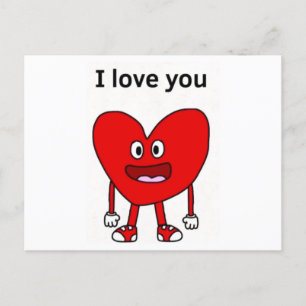 I love you postcard