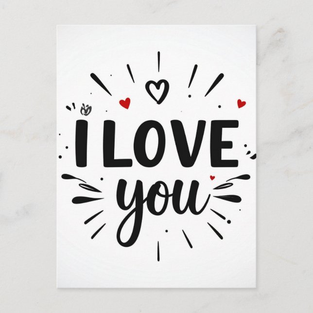 I love you postcard (Front)