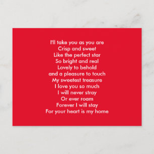 I love you postcard