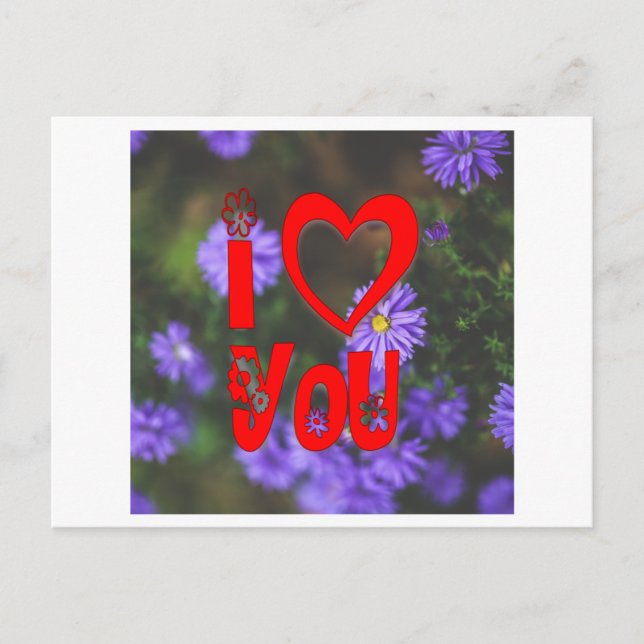 I love you  postcard (Front)