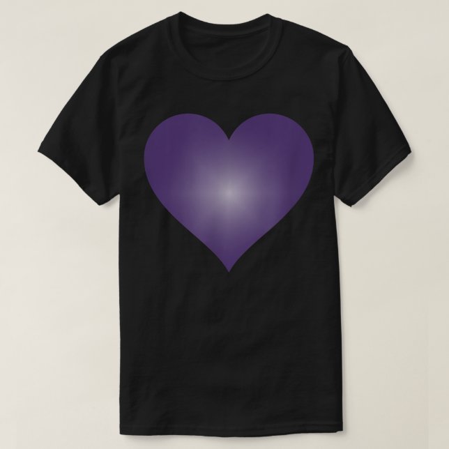 I Love You Purple Heart Valentines Day Emoticon T  T-Shirt (Design Front)