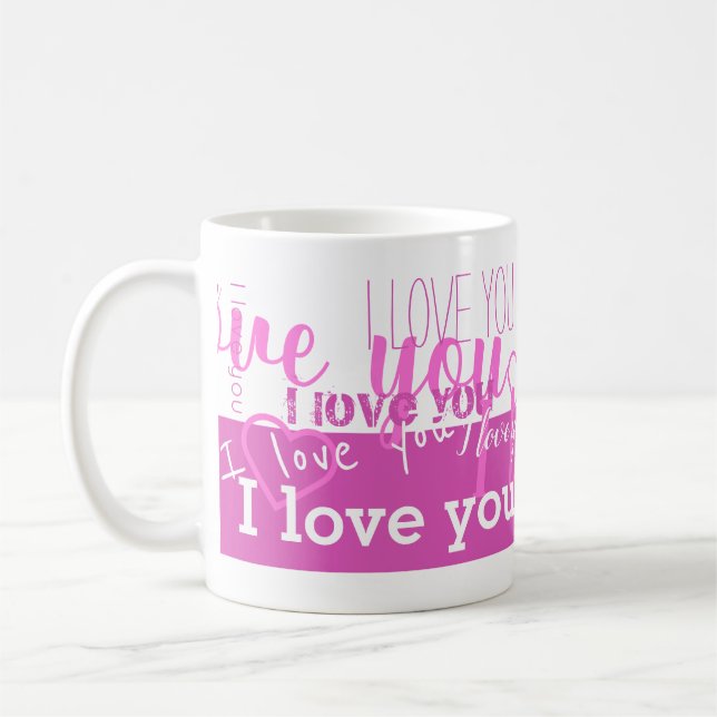 I Love You Purple Mug (Left)
