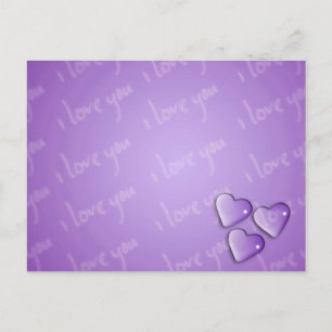 I Love You Purple Postcard