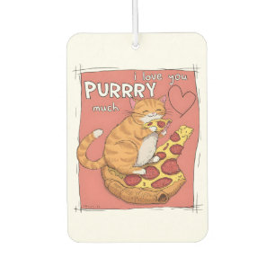 I Love You Purrry Much Funny Cat Lover Gift Car Air Freshener