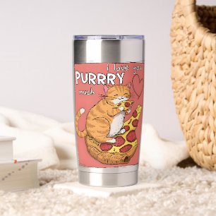 I Love You Purrry Much Funny Cat Lover Gift  Insulated Tumbler