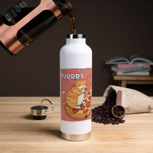 I Love You Purrry Much Funny Cat Lover Gift Water Bottle