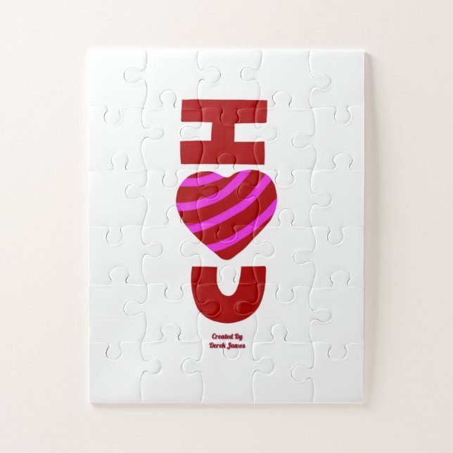 I Love You Puzzle 30 Oversized Pieces (Vertical)