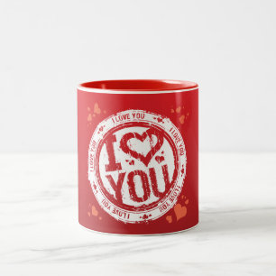 I Love You Red 11 oz Two-Tone Mug