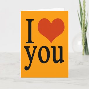 I love you 'red heart' card