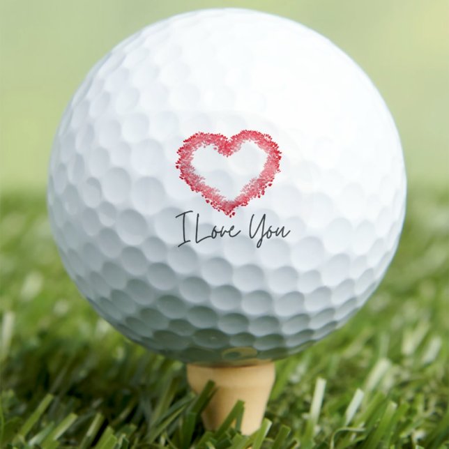 I love you red heart golf balls (Creator Uploaded)