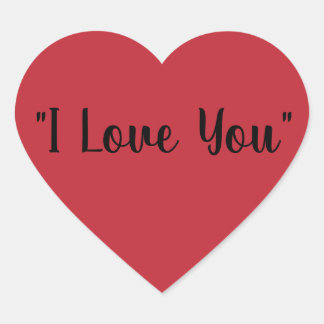 I Love You - Red Heart Sticker