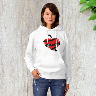 I Love You Red Heart Womens Hoodie