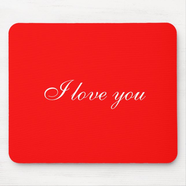 I love you red mousepad (Front)