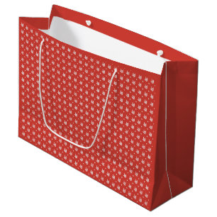I Love You Red Pattern Gift Bag