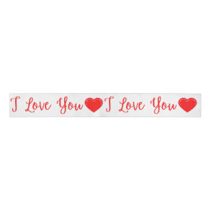 I Love You Red Valentine's Grosgrain Ribbon