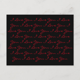 "I Love You" ...Repeatedly Postcard