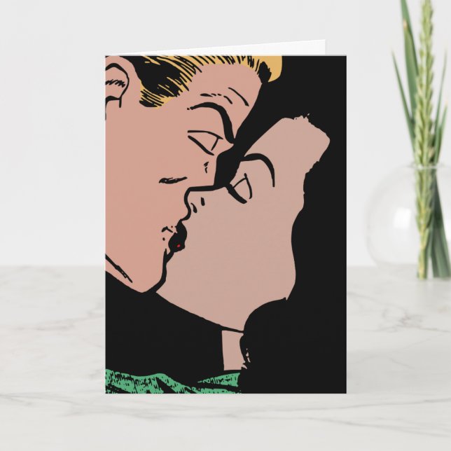 I LOVE YOU RETRO GREETING CARD (Front)