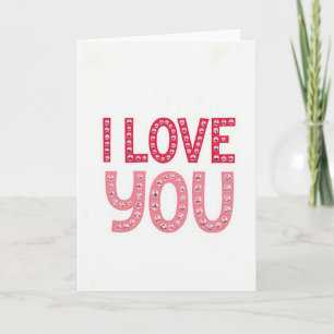 I Love You Rhinestone Card