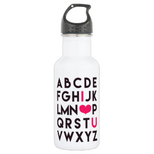 I LOVE YOU - Romantic Alphabet Water Bottle