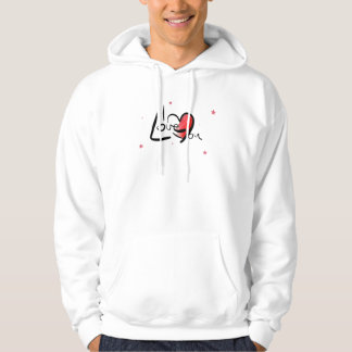 I Love You Romantic Heart Art Hoodie