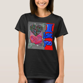 I Love You Romantic Heart T-Shirt | Classic Women'