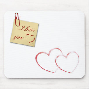 I love You - Romantic Note Mouse Mat