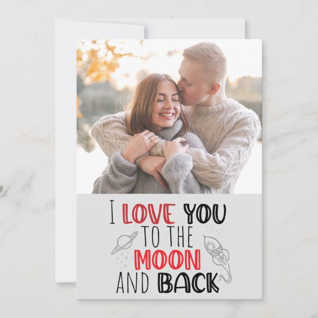 i love you romantic Valentine/ anniversary photo Card (Front)