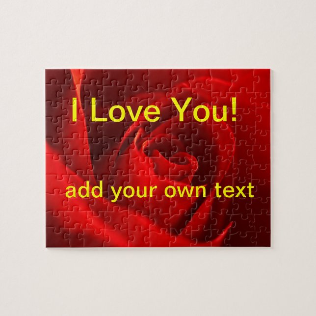 I Love You Rose Puzzle (Horizontal)