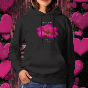 I Love You - Rose -Valentines Personalised Hoodie