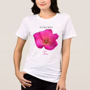 I Love You - Rose -Valentines Personalized Tri-Blend Shirt