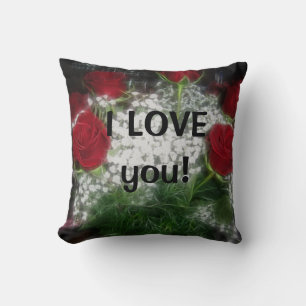 I Love you roses and babies breathe pillow