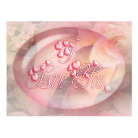 I LOVE YOU ROSES by SHARON SHARPE Postcard