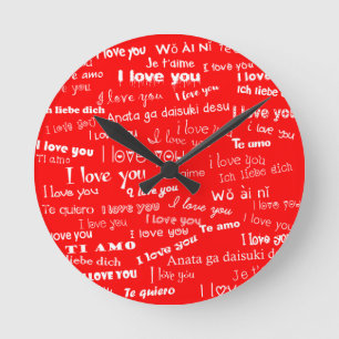 I Love You Round Clock