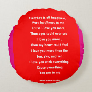 I love you round cushion