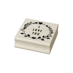I Love You Rubber Stamp